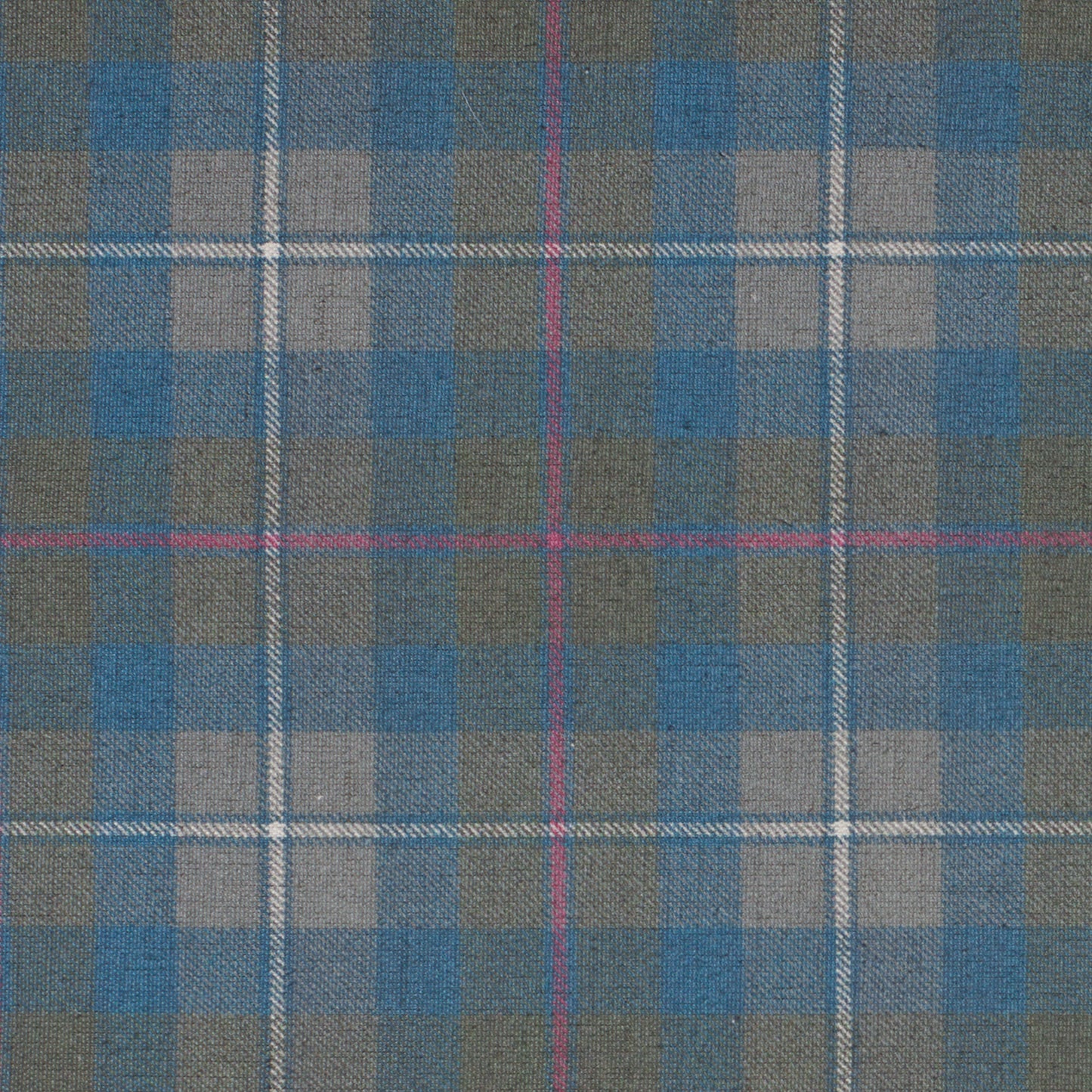 Mackenzie Blue Linen Tartan